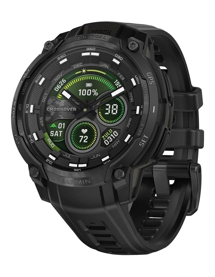 Instinct Crossover Amoled in Tactical with Silicone Band 010-03398-02 in Black image 1