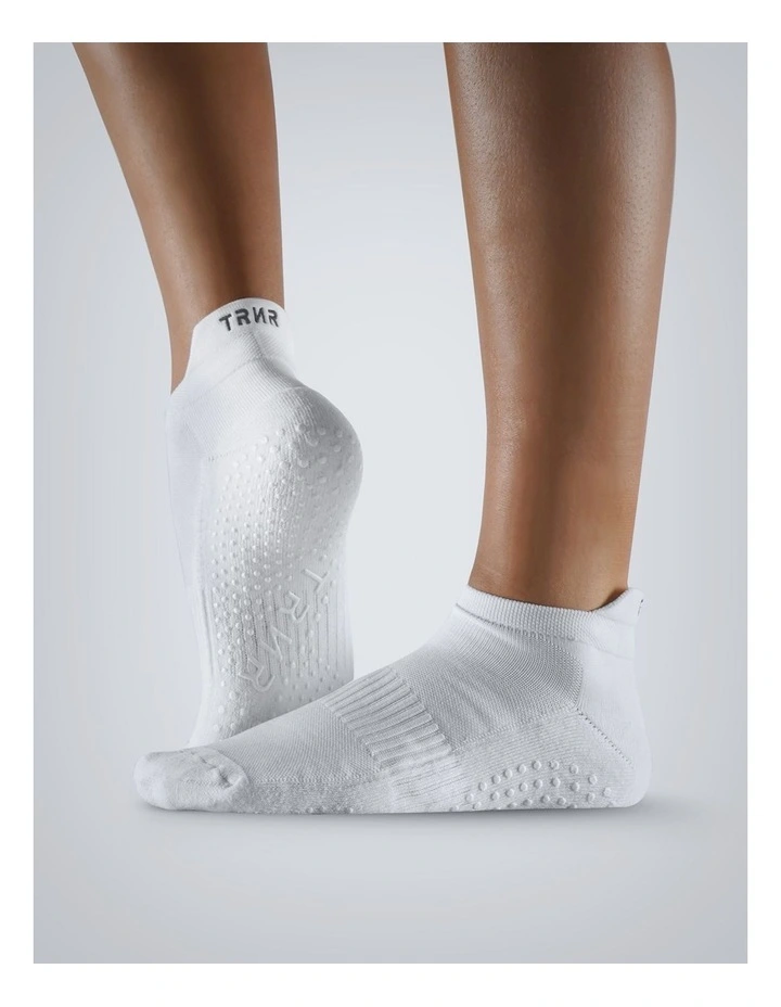 Ankle Grip Socks Medium-Large in White image 2