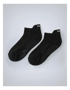 Ankle Grip Socks Medium-Large in Black