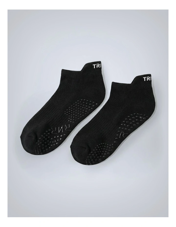 Ankle Grip Socks Medium-Large in Black image 1