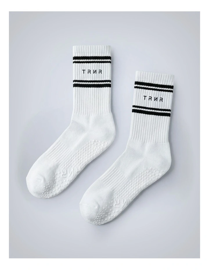 Crew Grip Socks Small-Medium in White image 1
