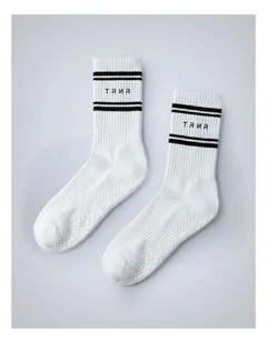 Crew Grip Socks Medium-Large in White