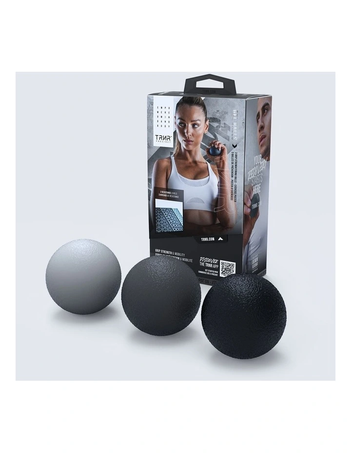 Hand Therapy Gel Balls in Black-Dark Grey-Light Grey image 1