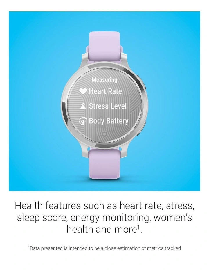 Lily 2 Active Smartwatch With Silicone Band in Silver image 5