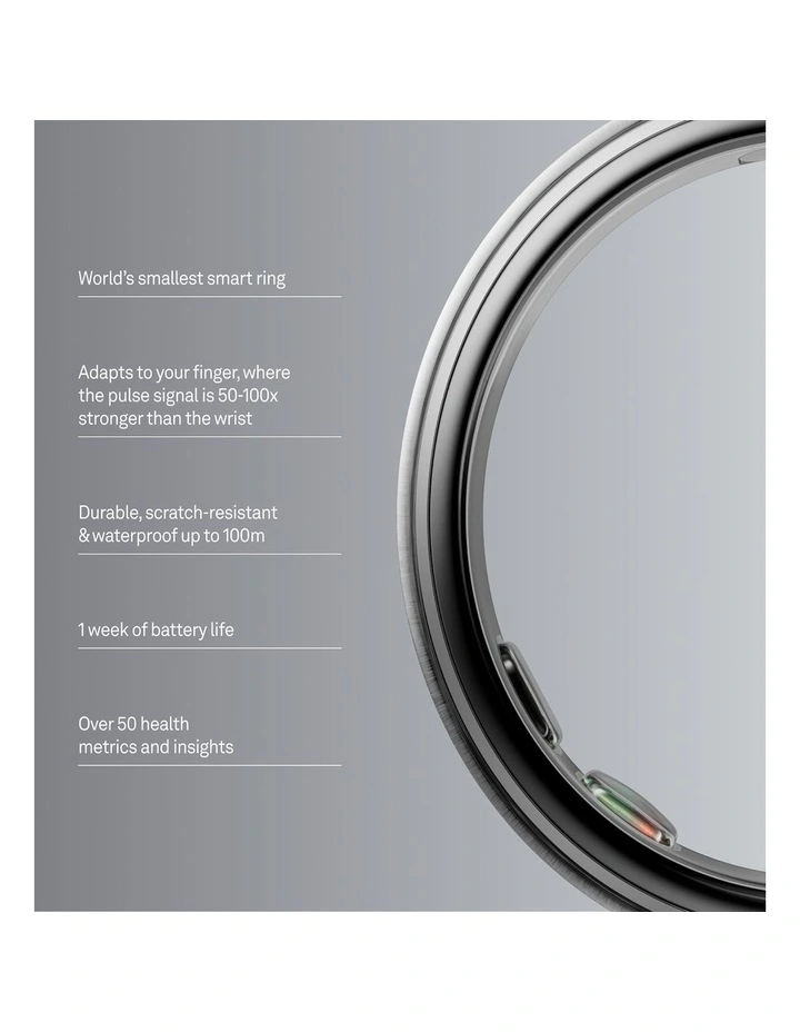 Oura Ring 5 in Brushed Silver, JZ90-61619-06 image 2
