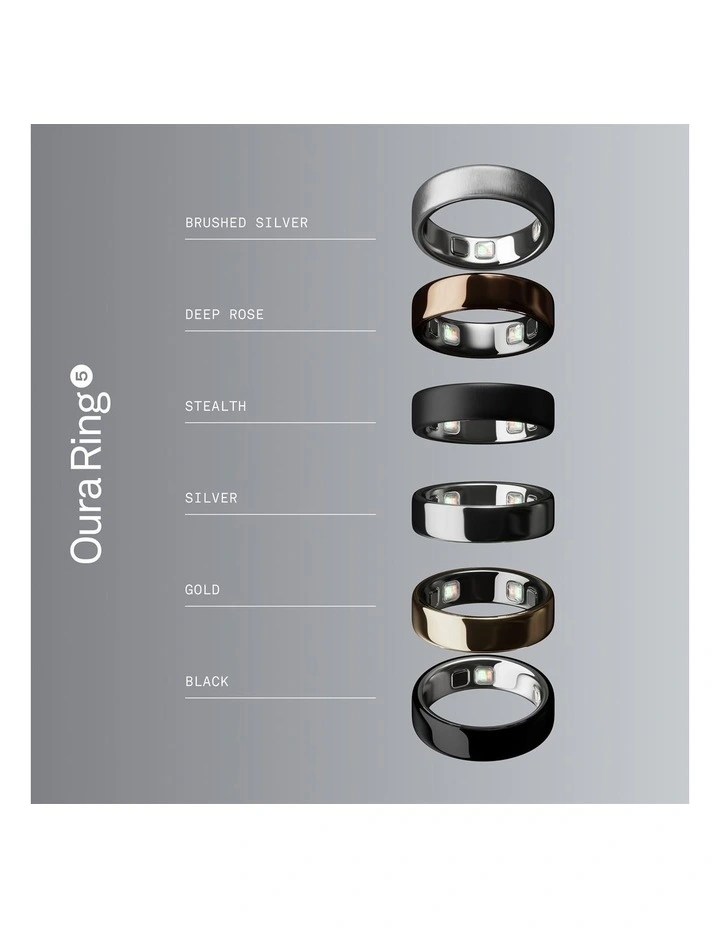 Oura Ring 5 in Brushed Silver, JZ90-61619-06 image 7