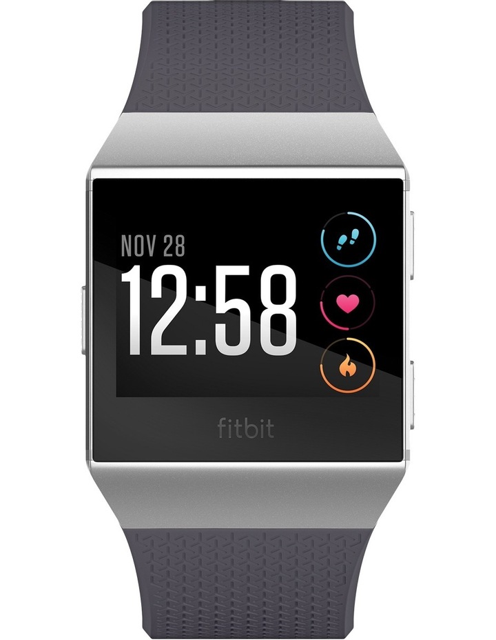 Fitbit Ionic Smart Fitness Watch Blue Gray White Ebay