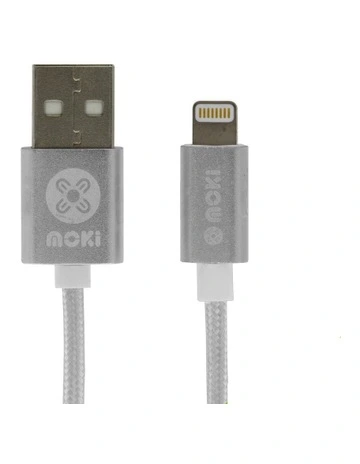 Braided King Size Syncharge Cable Silver
