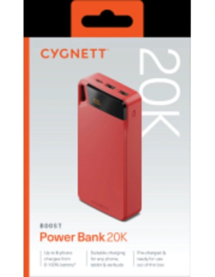 ChargeUp Boost Gen4 20K Powerbank in Red image 3