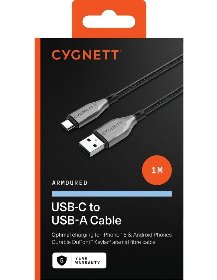 USB C to USB A Cable 1M in Black CY4681PCUSA image 4