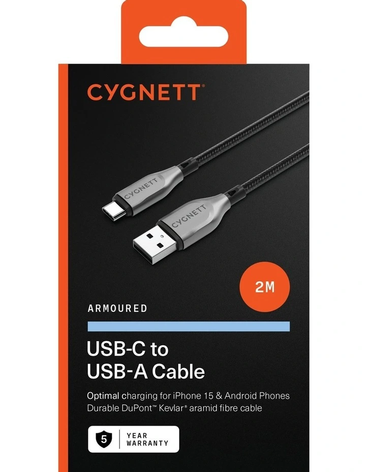USB C to USB A Cable 2M in Black CY4683PCUSA image 4