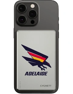 Cygnett 5k Slim Mag Power Bank Adelaide Crows in Silver