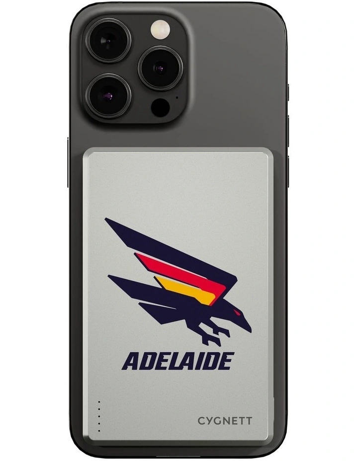 Cygnett 5k Slim Mag Power Bank Adelaide Crows in Silver image 1