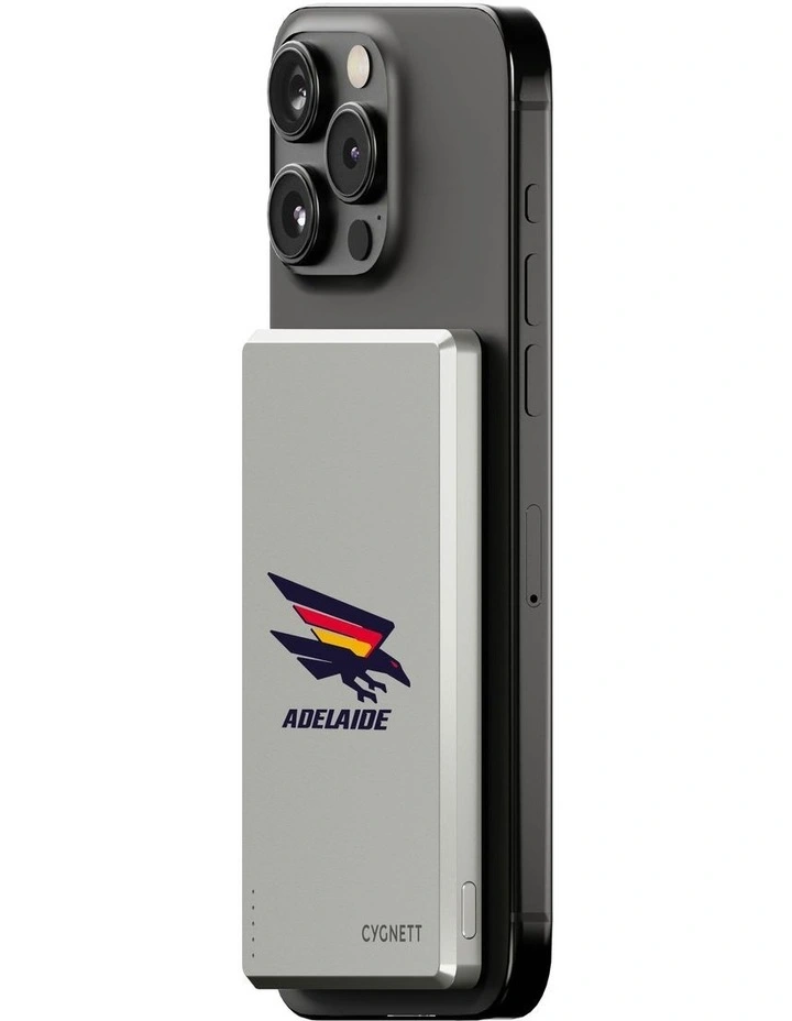Cygnett 5k Slim Mag Power Bank Adelaide Crows in Silver image 2
