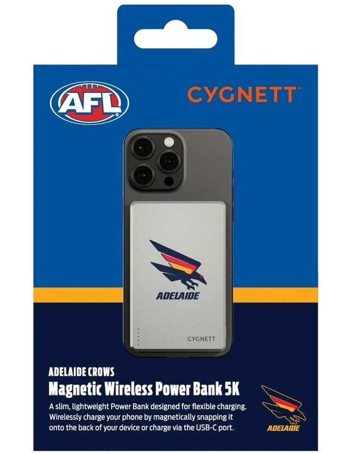 Cygnett 5k Slim Mag Power Bank Adelaide Crows in Silver image 6