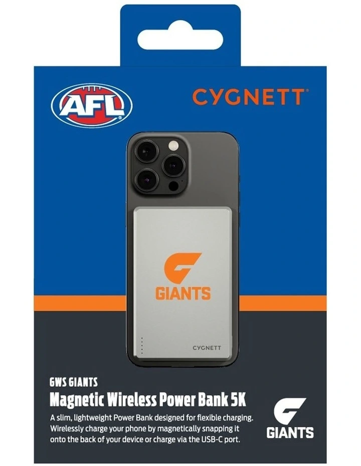 5k Slim Mag GWS Giants Power Bank image 6
