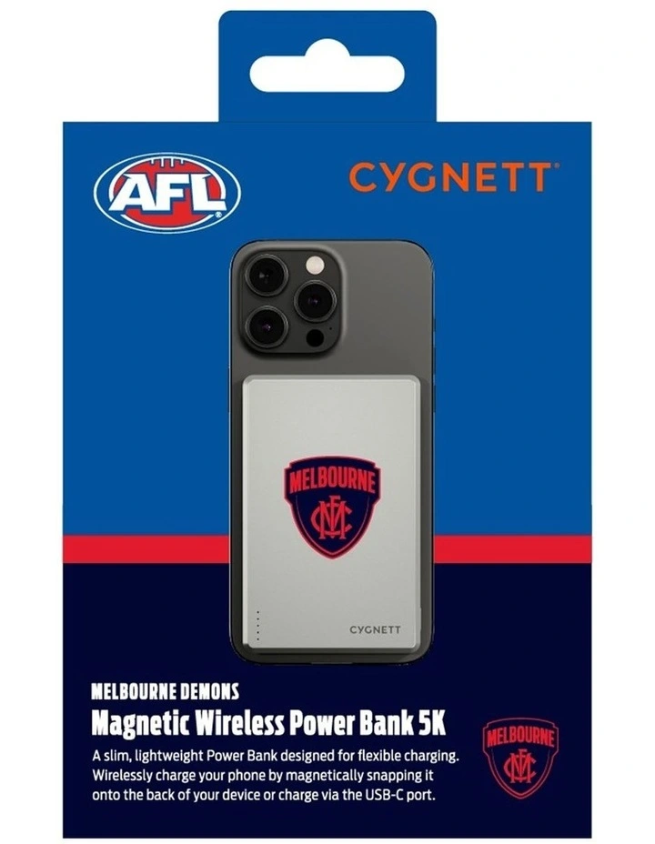 5k Slim Mag Melbourne Demons Power Bank image 6