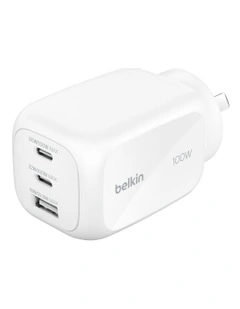 Boost Charge Pro 3-Port Gan Wall Charger 100W