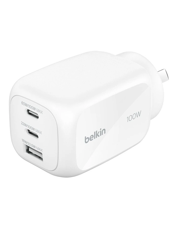 Boost Charge Pro 3-Port Gan Wall Charger 100W image 1
