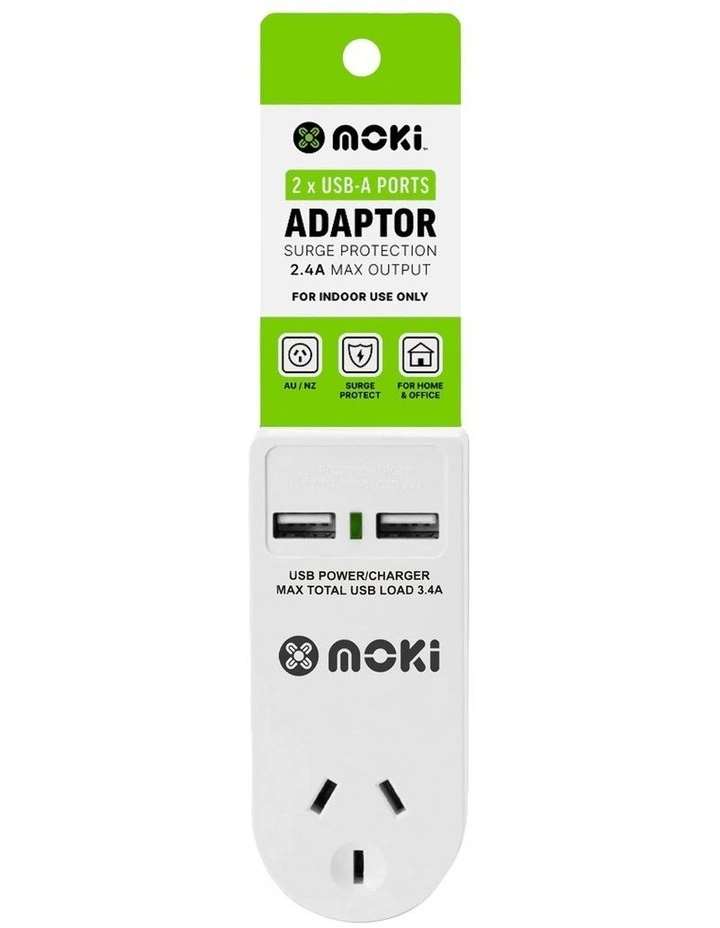 Adaptor 1 Socket + 2 USB-A ACC-PAUSB2 image 1