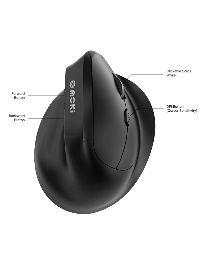 Ergonomic Mouse ACC-MOERGO in Black image 2