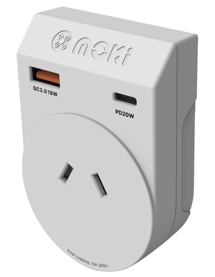 Travel Adaptor Plus Outbound Aus/Nz To Japan + Pd20w Type-C & Qc 3.0 Usb-A Acc-Mtaojap  in White image 2