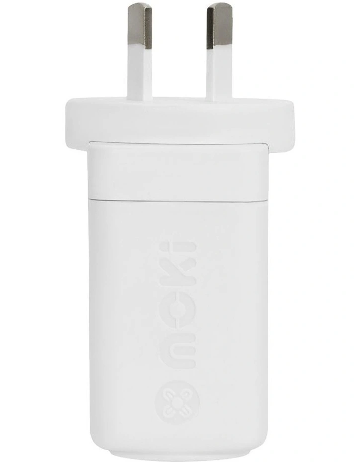 PD 65W GaN Wall Charger 2 x PD USB-C + QC 3.0 USB-A in White ACC-PDW65 image 3