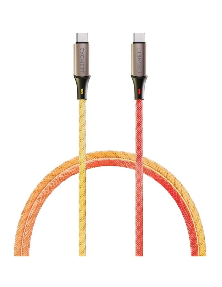 Illuminate USB-C to USB-C 1.2m Light Up Cable CY5211PCTYC image 1