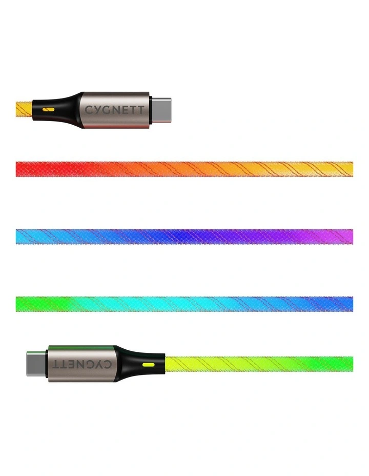 Illuminate USB-C to USB-C 1.2m Light Up Cable CY5211PCTYC image 3