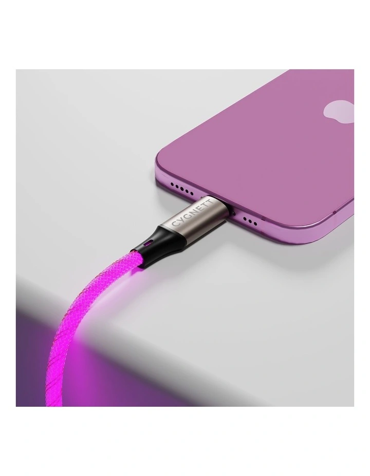 Illuminate USB-C to USB-C 1.2m Light Up Cable CY5211PCTYC image 4