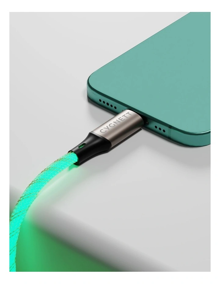 Illuminate USB-C to USB-A 1.2m Light Up Cable CY5212PCUSA image 6