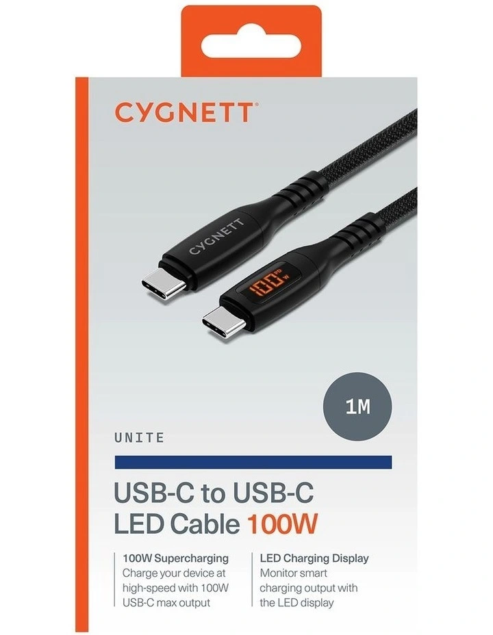 Unite Intelli-Cable 2.0 with LED Display 1.0m USB-C Cable CY5507PCCCC image 4