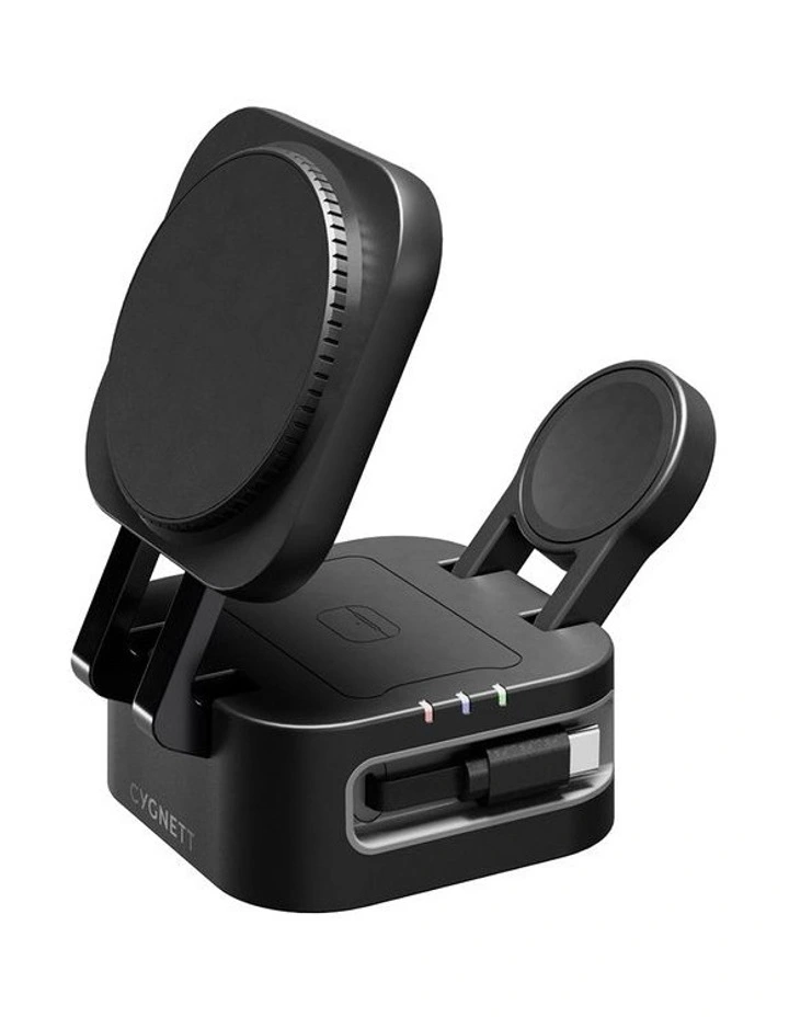 Magstand Wireless 3-in-1 Charger with Retractable USB-C Cable CY5852WCCRC image 1