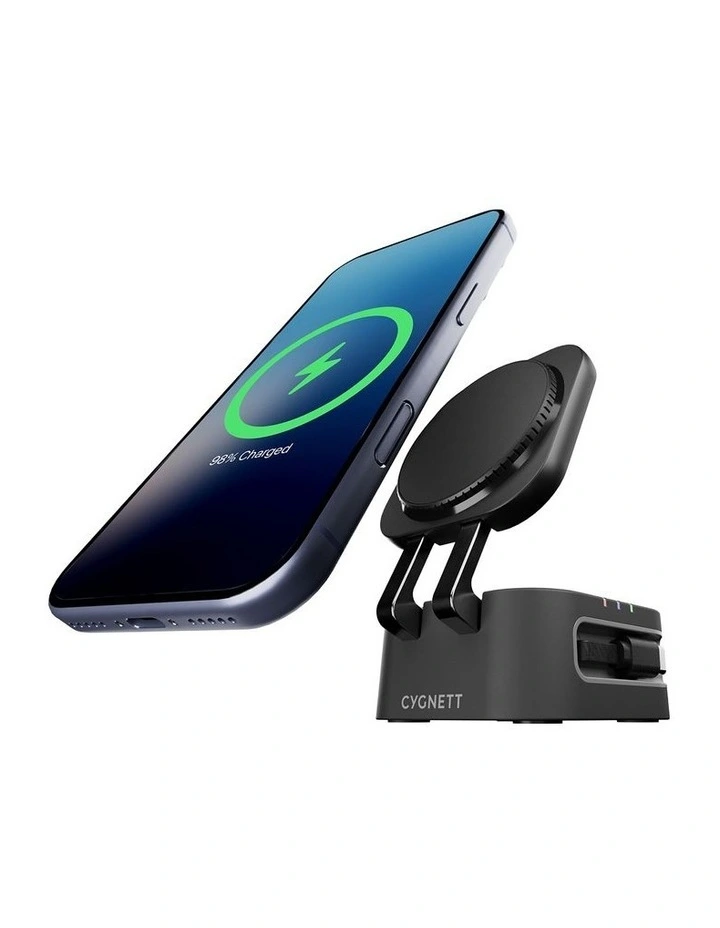 Magstand Wireless 3-in-1 Charger with Retractable USB-C Cable CY5852WCCRC image 3