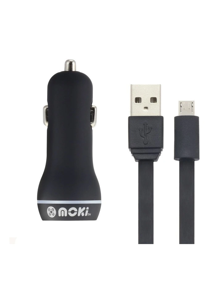 Micro-USB SynCharge Cable Car in Black, ACC-MUSBMCAR image 1