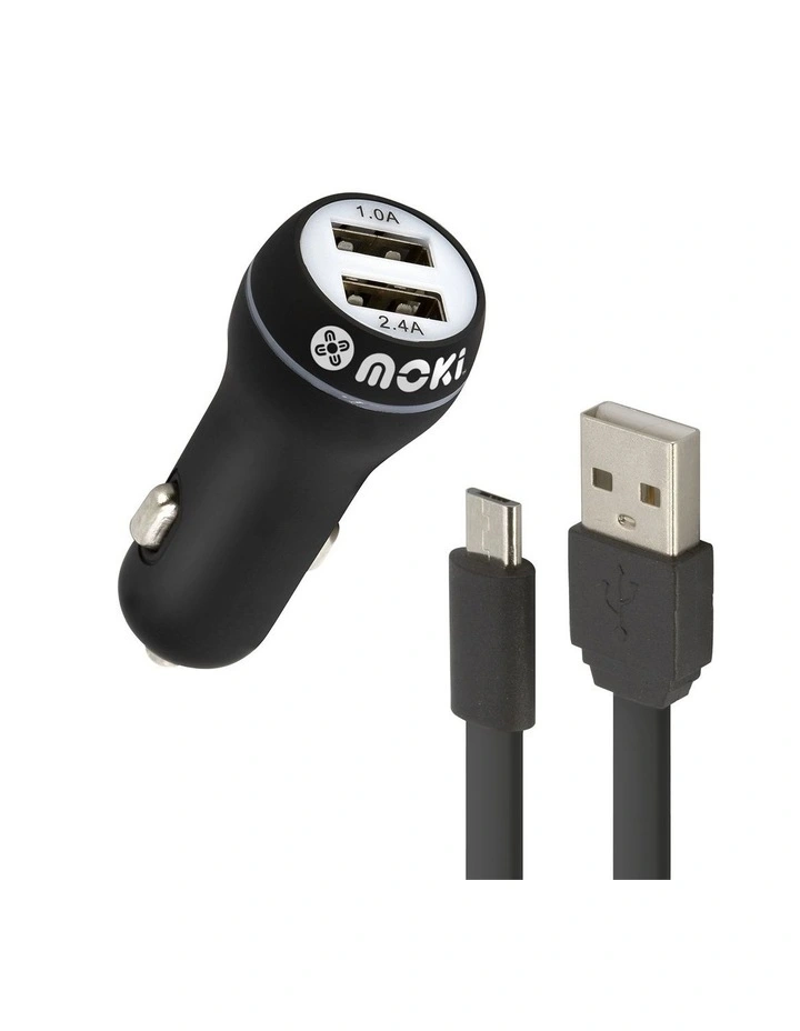 Micro-USB SynCharge Cable Car in Black, ACC-MUSBMCAR image 2