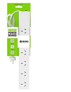 Powerboard 6 Socket in White, ACC-PPB6