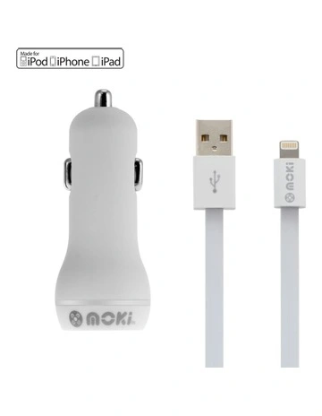 Lightning Syncharge Cable   Car White