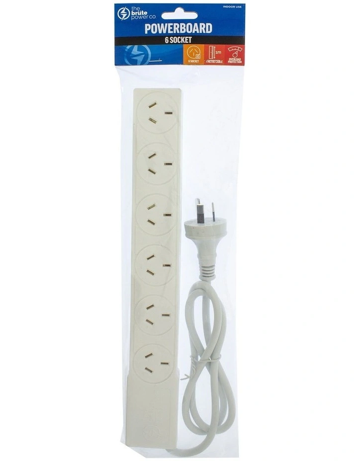 Powerboard 6 Socket White image 1