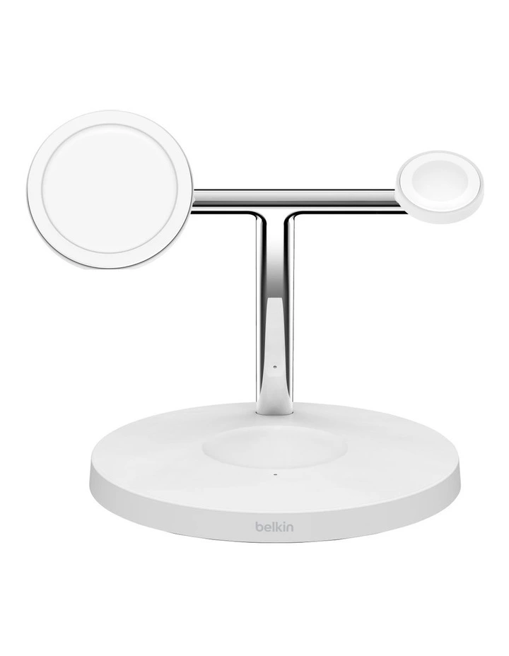 BOOST CHARGE PRO 3-in-1 Wireless Charger with MagSafe in White image 2