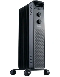 5 Fin Oil Column Heater 1000W in Charcoal