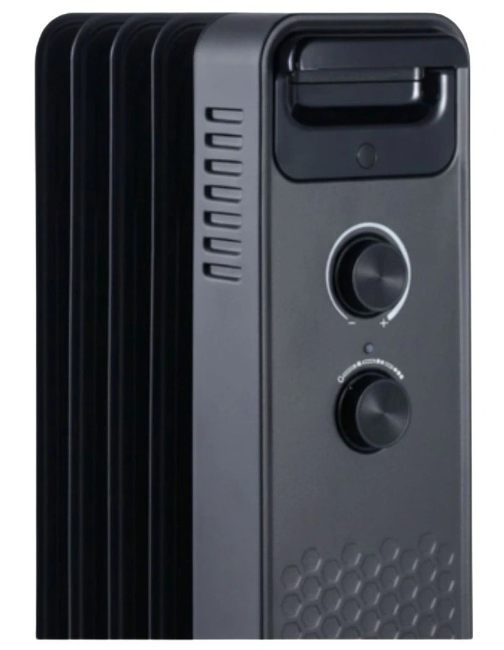 5 Fin Oil Column Heater 1000W in Charcoal image 2