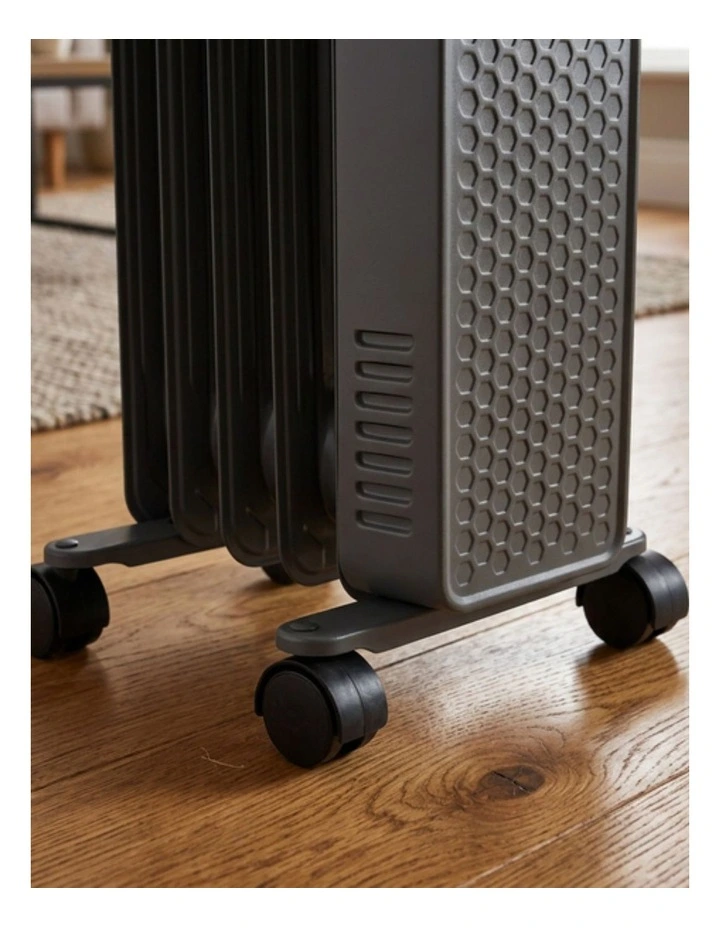 5 Fin Oil Column Heater 1000W in Charcoal image 6