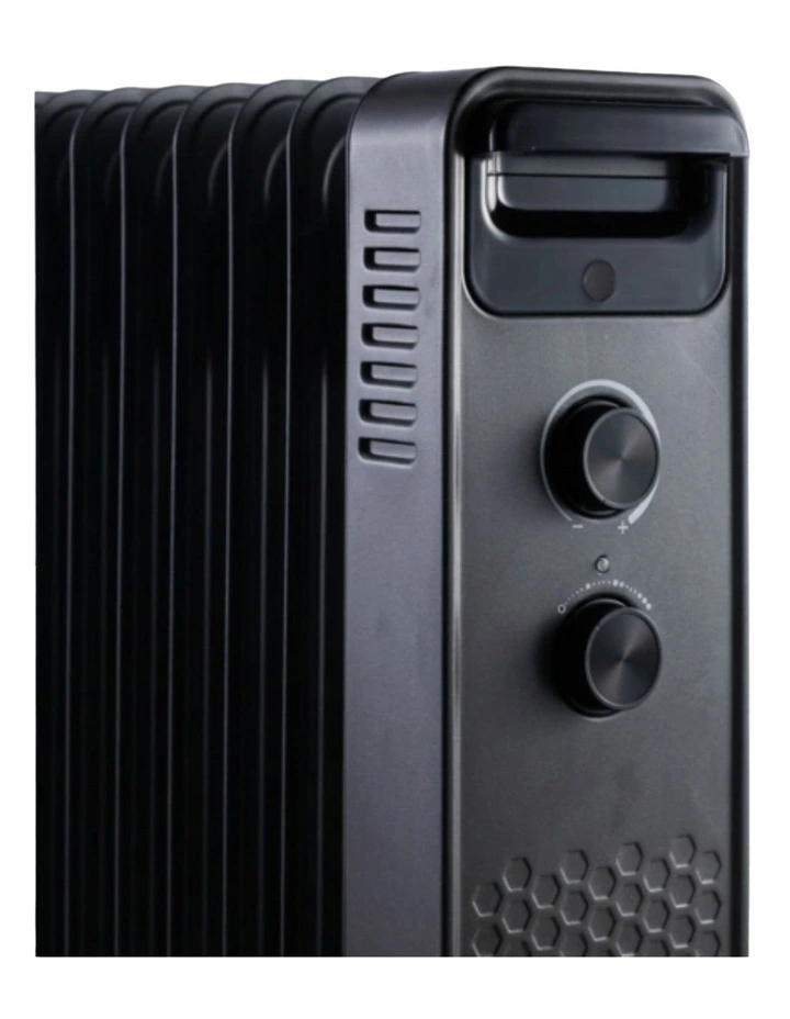 2400W 11 Fin Oil Column Heater in Charcoal image 2