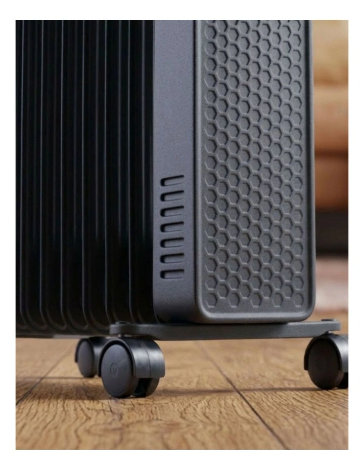 2400W 11 Fin Oil Column Heater in Charcoal image 4