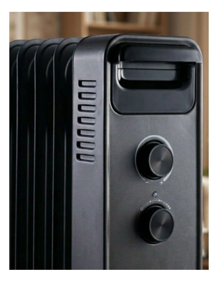 2400W 11 Fin Oil Column Heater in Charcoal image 5