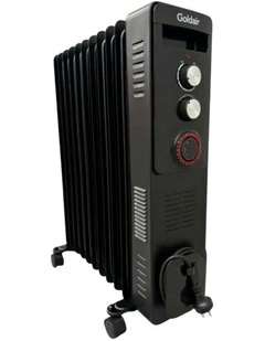 2400W Oil Column Heater With Turbo And Timer in Black