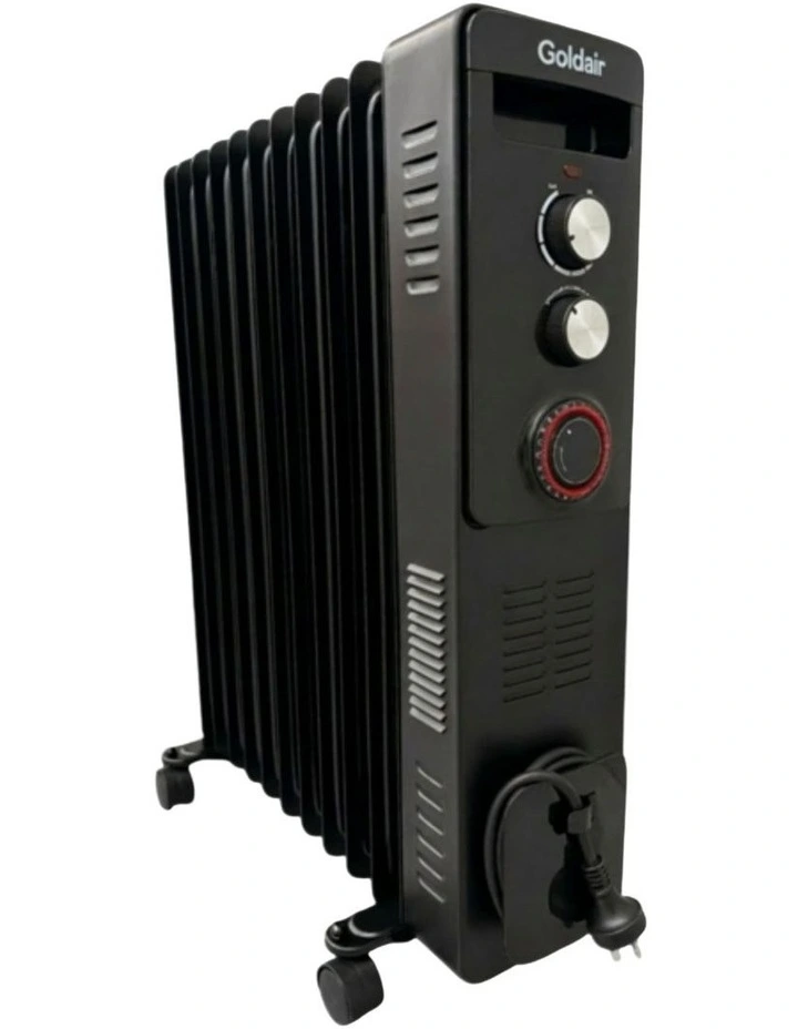 2400W Oil Column Heater With Turbo And Timer in Black image 1