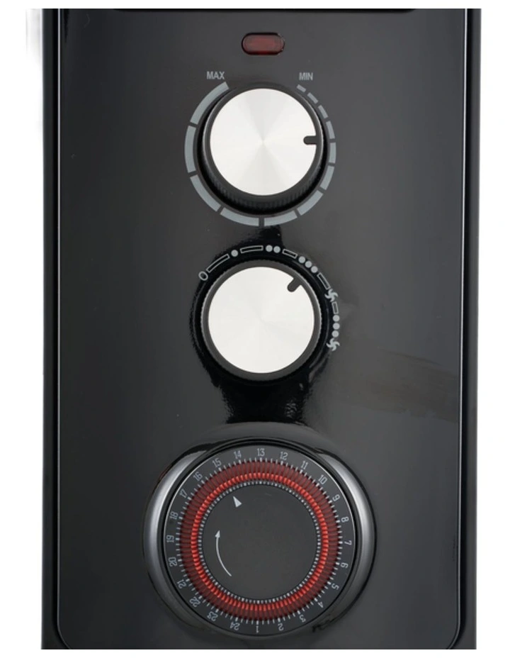 2400W Oil Column Heater With Turbo And Timer in Black image 2