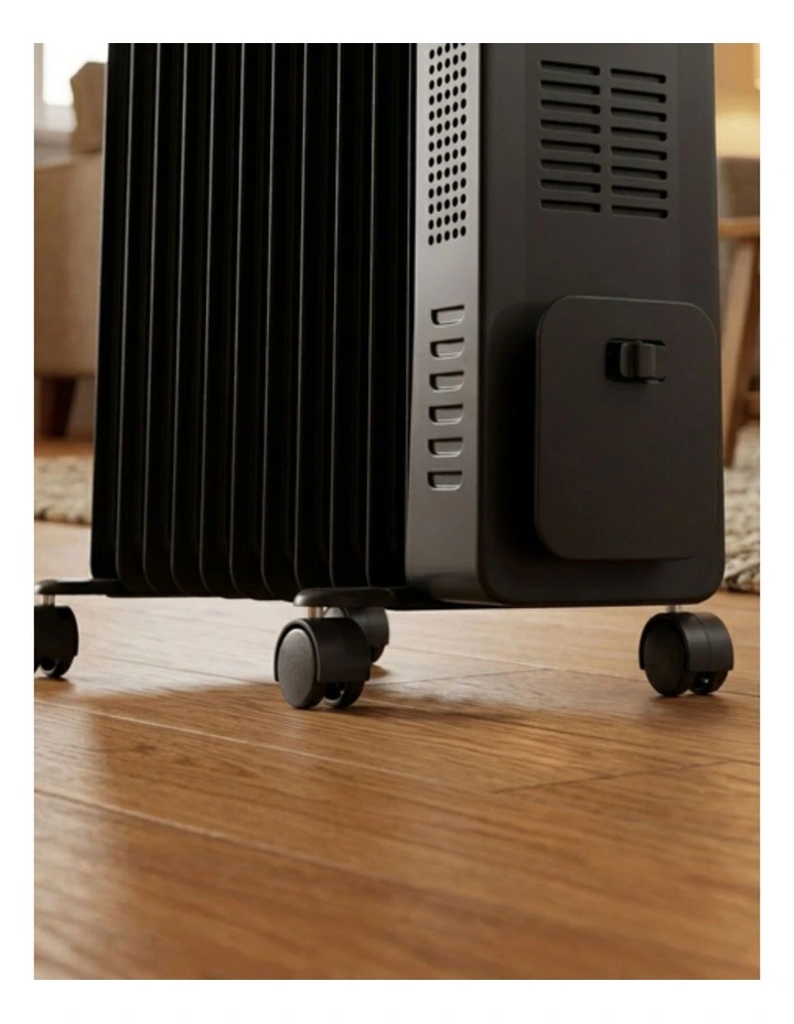 2400W Oil Column Heater With Turbo And Timer in Black image 3
